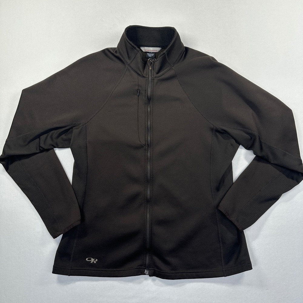 Outdoor Research Fleece Lined Stretch Softshell Jacket Women's L Brown Flower